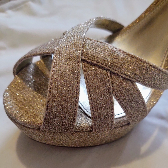 Macy's Shoes Sparkling Gold Colored Heels Poshmark
